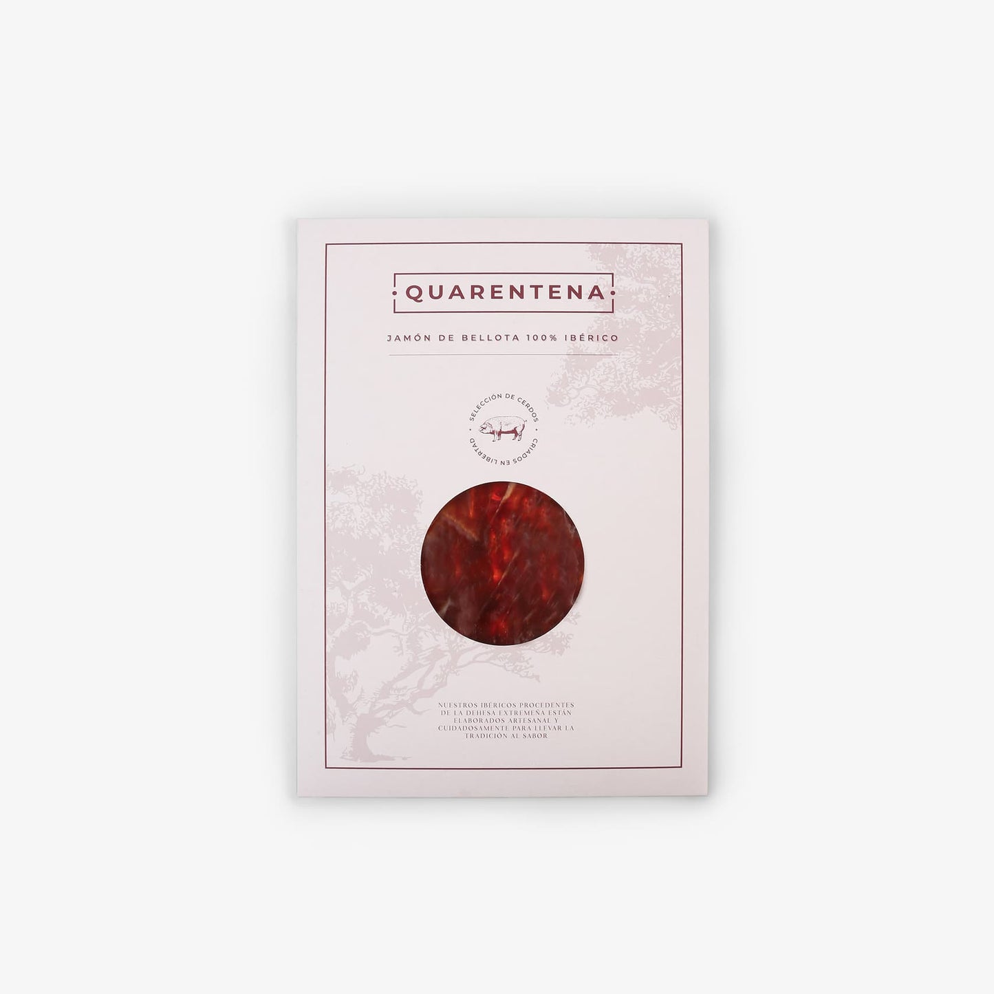 Packaged product with 'Quarentena' branding on a white background